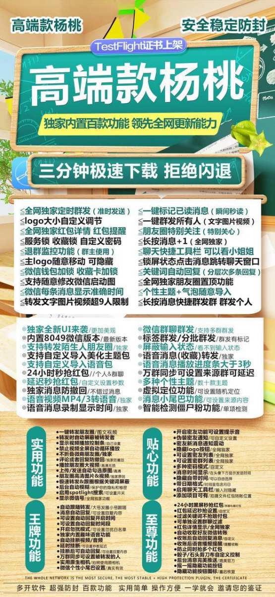 苹果多开微信杨桃官网-TF兑换码授权码教程
